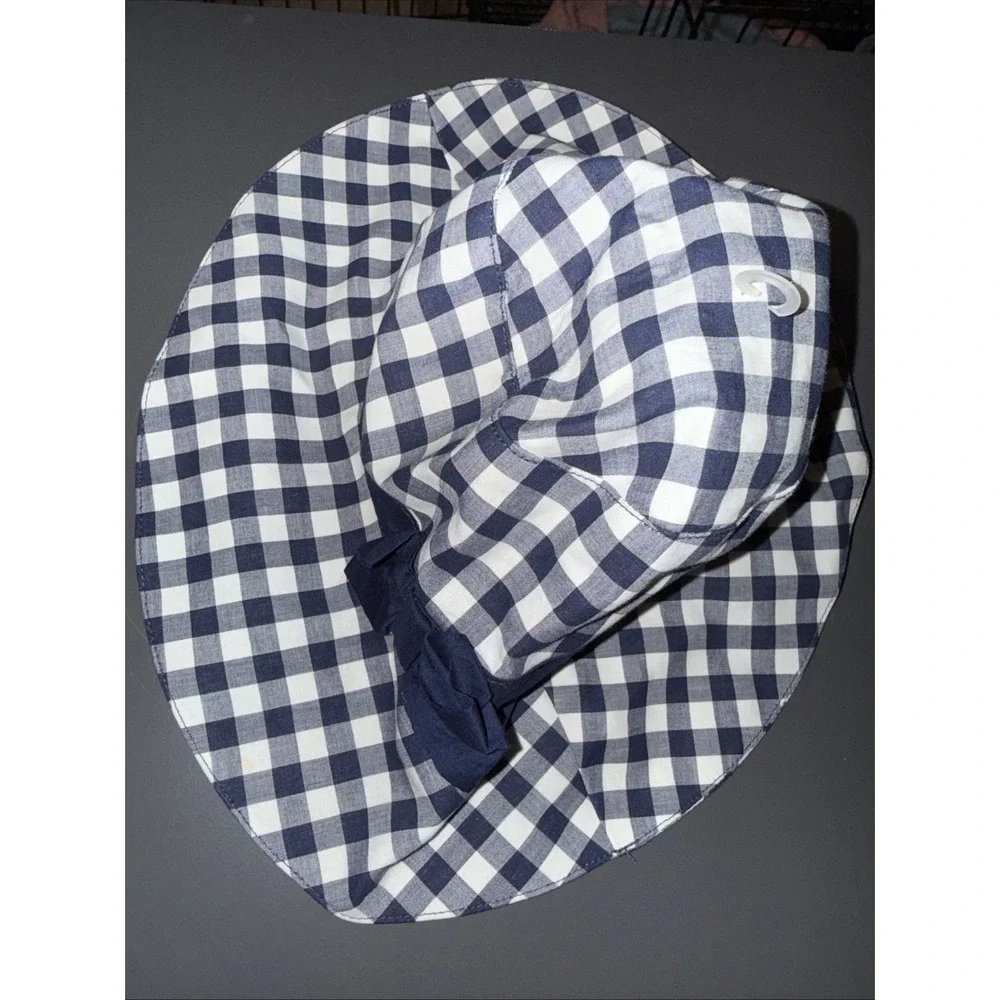 Baby Sun Hat Brand new Blue And White Checkered Pattern